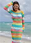 Alternate View Striped Crochet Maxi Dress From Bikini Bliss By Venus