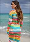 BACK View Striped Crochet Maxi Dress From Bikini Bliss By Venus