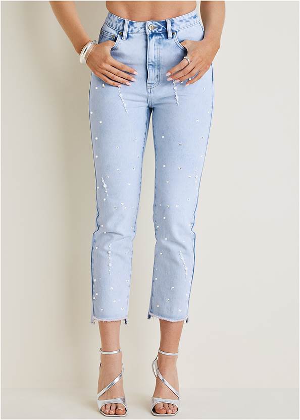 Alternate View Rhinestone Straight Jeans