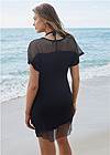 Alternate View Mesh Trimmed Cover-Up Dress