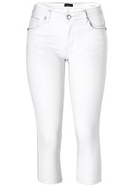 Color Capri Jeans in White | VENUS