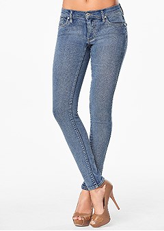 Sale Women's Jeans - Skinny, Color Denim, Embellished